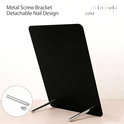 1-Pack Magnet Board, Magnet Display Stand, 12.6 x 11 Inch Memo Board with Removable Feet for Desk, Kitchen, Memo, Photo and Document Display(1, Black-Vertical) - color: Black-vertical