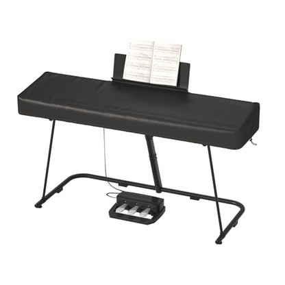 BENVOL 61/88 Keys Piano Cover - Waterproof Dustproof Keyboard Protector with Music Stand Zipper, Adjustable Drawstring, Soft Spandex Fabric for Yamaha, Casio 61/88-Key Digital Pianos (88keys-black) - color: 88keys-black