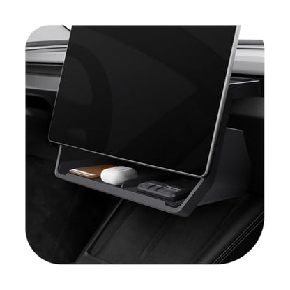 Spigen Under Screen Storage Organizer for Tesla Model Y Juniper & Model Y L (Standard, Premium & Performance 2026/2025) and Model 3 Highland (Standard, Premium & Performance 2026/25/24) - Black