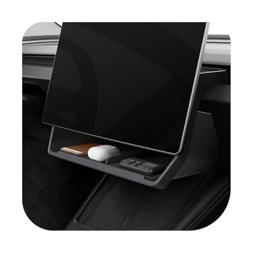 Spigen Under Screen Storage Organizer for Tesla Model Y Juniper & Model Y L (Standard, Premium & Performance 2026/2025) and Model 3 Highland (Standard, Premium & Performance 2026/25/24) - Black