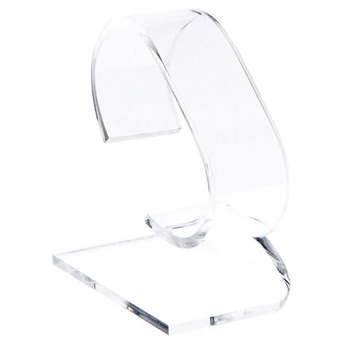 Plymor Clear Acrylic Watch Display Stand, 1.75" W x 3" D x 3.75" H (2 Pack)