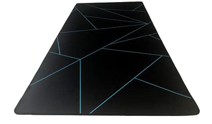 Gamer Boss - Gaming Mouse Pad - 48 x 24 Inches - 4mm Thick with Stitched Edges, Non-Slip Rubber Base, Premium Cloth Mousepad, Desk Mat for Laptop, Keyboard, Computer & PC (Mega, Blue Shards) - color: Blue Shards, size: 48" x 24"