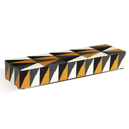Handicrafts Home Decorative Storage Box with Lid, Decorative Remote Control Box, Slim Coffee Table Storage Box, Decorative Box for Shelf, Desk & Living Room Decor, Puzzle Guild 10 x 2.5 x 1.5 Inch - color: PUZZLE-GUILD, size: 10 x 2.5 x 1.5 Inches