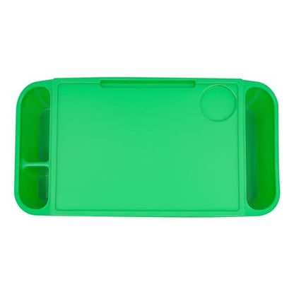 12 Pcs Kids Lap Desk Tray, Kindergarten Children's Tray with Side Pockets, Portable Lap Bed Table, Student Lap Desk, Plastic Breakfast Laptop Trays for Writing Eating Game Classroom Snacks Boy Girl