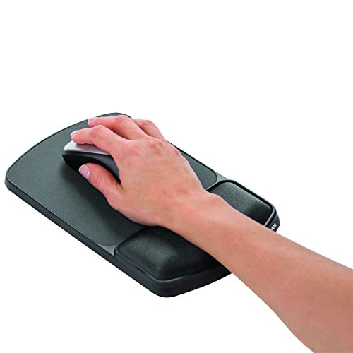 Fellowes Gel Mouse Pad Wrist Support - Graphite (91741) (Pack of 4) - size: 10.1L x 6.3W inches (Pack of 4)