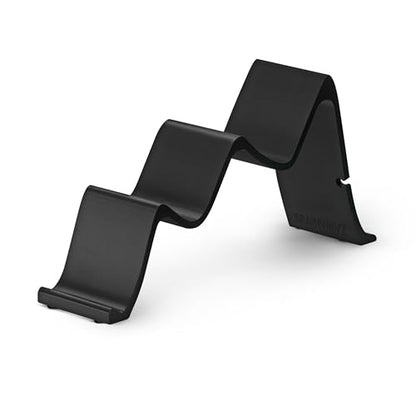 Desktop Dual Game Controller Stand Holder – Stylish, Minimal Wave Design, Suitable for PS5, Xbox, Switch, PC & Retro Gamepads - color: black/silver