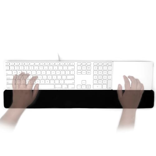 GRIFITI Slim Wrist Pad 24" x 4" x 0.375" Inch Extra Long Soft Profile Keyboard & Mousepad Wrists Rest for 1/4 Inch Thick Keyboard with Trackpad or Mouse Ergonomic Support - size: Slim Wrist Pad 24 x 4 x 0.375 inches