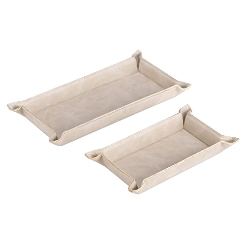 Navaris 2 x Empty Tray for Keys, Coins, Mobile Phones, Jewellery – Entrance Table for Office Bedside Tables