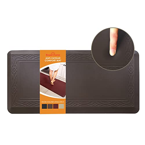 20x 42 Inch Extra Support Anti Fatigue Comfort Kitchen Mat, Waterproof Long Kitchen Runner, Non-Slip Standing Desk Mat, Commercial Pads for Offices, Home, Garages (Bordeaux Coffee, 20'' x 42'') - color: Bordeaux Coffee, size: 42"L x 20"W x 0.8"Th