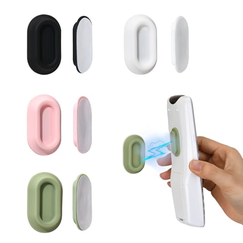 XYOFUN Magnetic Remote Control Holder Wall Mount - 4 Pcs No Drill Self-Adhesive Organizer for Air Conditioner & TV Remotes, Storage Caddy for Televisions Backside - Multicolor - color: Multicolor
