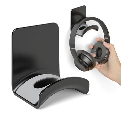 Headphone Wall Mount Mini Headphone Hook Holder with Strong Adhesive Headset Stand Headset Holder-Wall Mount - style: wall mount