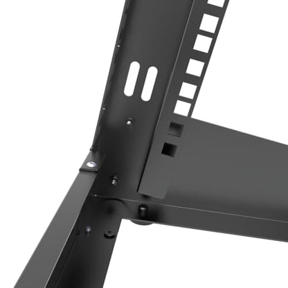 6U Desktop Network Rack 19 inches Small Open Frame Rack 2 Post Free-Standing Tabletop Rack for Patch Panel, Data, AV, IT,Studio or Computer Equipment (6U) - size: 6U