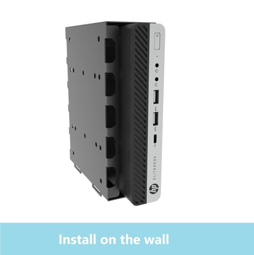 Wall Mount Compatible with HP EliteDesk, ProDesk, Mini Desktops - Steel Mount for Wall, Under Desk or VESA