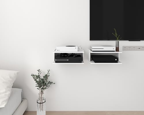 Floating Under TV Game Shelf Stand for Xbox Series S/X, Projector/Router/Entertainment Center, Projector Holder Accessories