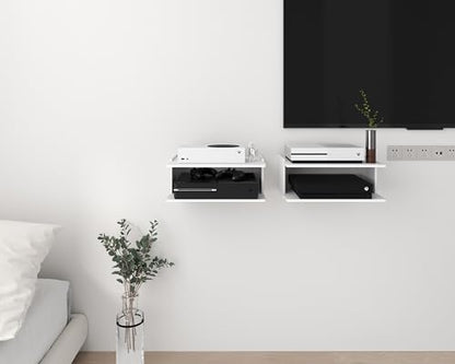 Floating Under TV Game Shelf Stand for Xbox Series S/X, Projector/Router/Entertainment Center, Projector Holder Accessories
