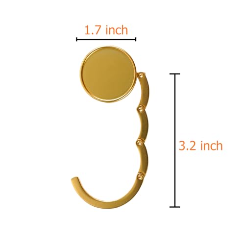 Folding Handbag Hanger - Portable Bag Holder, Women's Bag Table Hanger Hook（1Pack-AMarble） - color: 1Pack-AMarble
