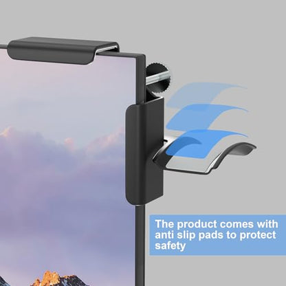 Headphone Holder for Screen, Plastic Headphone Stand, Headset Stand Suitable for AirPods Max, Sony, Bose, Beats and More (black) - color: black
