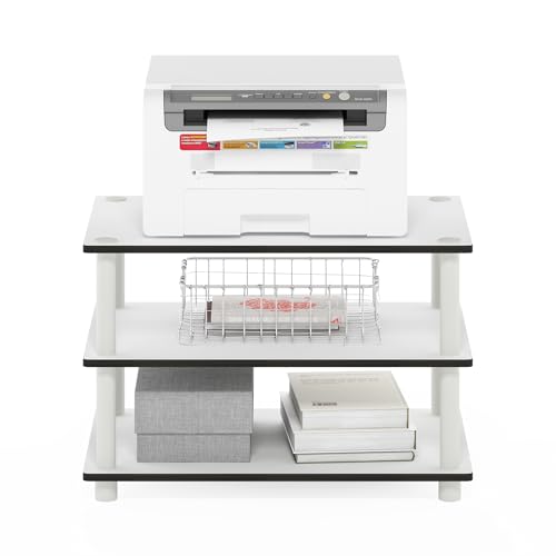 Furinno JUST Coffee Table, 3-Tier Modern Coffee Table with Open Shelf, Toolless Assembly Side Table, for Living Room, Bedroom, Home Office, White - color: White/White, size: Tall 23.6"(W)x15.6"(H)x15.6"(D)