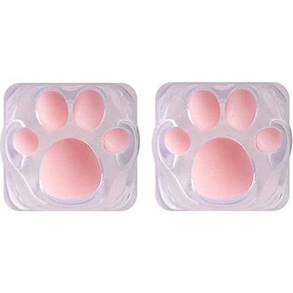 SYA ZOMOPLUS Cute Keycaps,Novelty Cat-Claws Keycap 3D Model OEM Profile Keyboard Keycaps Shine-Though Custom Key Caps for Cherry MX Switches Mechanical Gaming Keyboards(Translucent 2 Pack) - color: Translucent-2 Pack
