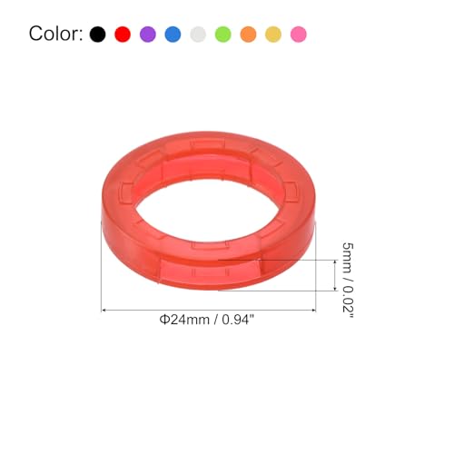 PATIKIL Key Caps Covers Set, 9 Pack Keys Ring Coding Tags Identifiers Silicone Case Shell Protector for Office House Apartment, 9 Assorted Colors