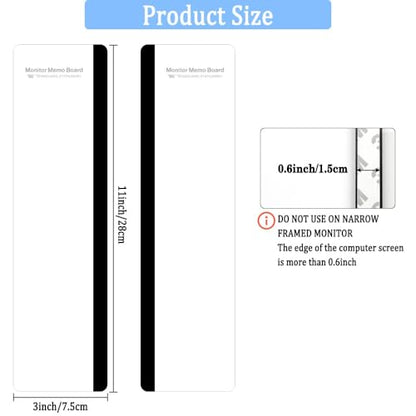 Generic 2 Pack Monitor Memo Boards, Computer Sticky Note Holders, Message Panels for Office Desktop, Easy to Use, Suitable for Office