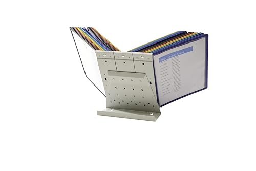 Durable VARIO 20 Pocket Desktop Reference System - Letter Size 10 Double-Sided Panels - Assorted Color Borders - size: 10-Panel Assorted