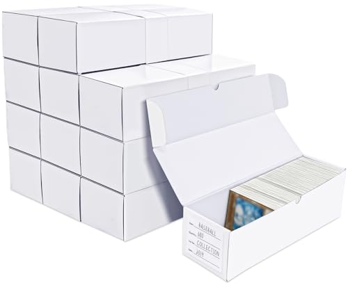Trading Card Storage Boxes, 12 Pack 600 Count Cardboard Card Organizer for MTG, TCG & Sports Cards, Fits Sleeved Cards, Bulk Card Storage for Trading Card Collections, 10.4 INCH - size: 12 piece 10in without dividers