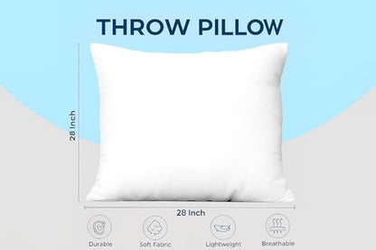 Utopia Bedding Throw Pillows Insert (Pack of 4, White) - 28 x 28 Inches Bed and Couch Pillows - Indoor Decorative Pillow - size: 28x28 Inch