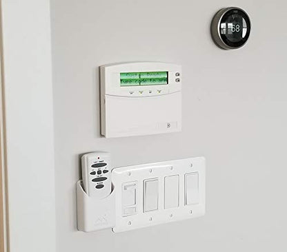 The No-Screwups Remote Control Holder by Mount Genie (White): Wall Mount with No Damaging Screws or Tape. Installs in Seconds on Any Light Switch. Great for TV, Ceiling Fan and Roku Remotes. - color: White