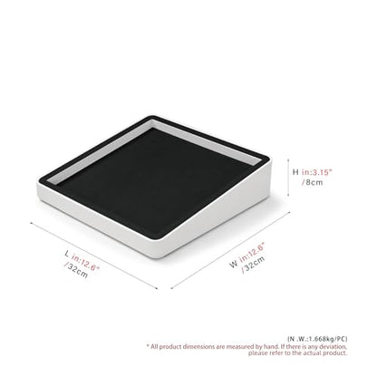 Oirlv Microfiber Jewelry Tray Showcase Display Base Empty Plate Luxury Multi-Compartment Jewelry Organizer - style: P13725