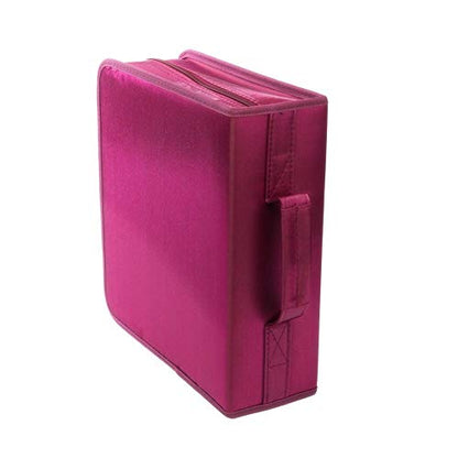 256 Capacity CD/DVD case Wallet, Storage,Holder,Booklet （Rose） - color: 256 Rose