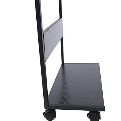 2 Tier Computer Tower Stand, CPU Holder Stand Cart with Rolling Caster Wheels, Mobile PC Tower Stand for Office Home Gaming Accessories Fits Most PC