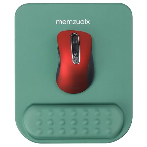 memzuoix Teal Ergonomic Mouse Pad with Wrist Rest Support,Premium Memory Foam Cushioning for Pain Relief, Non-Slip PU Base for Stable Smooth Control - Perfect for Laptop, Computer, and Home Office - color: Cyan, size: Medium