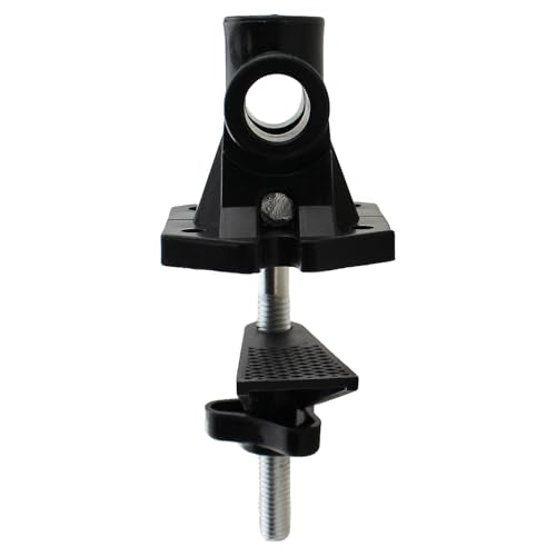 TAODAN 2PCS Black Desktop Mounting Bracket Universal Clamp 5-45mm Thickness Installation Range Rotary Workbench Fixture for Securing Microphones and Cameras
