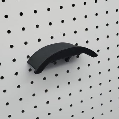 1/4" Pegboard Compatible Hook, Headphone Holder, Holds Over-the-Ear Devices for Pegboard Display, Home Office Electronics Organization (Matte Black)