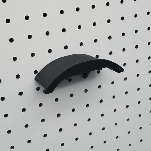 1/4" Pegboard Compatible Hook, Headphone Holder, Holds Over-the-Ear Devices for Pegboard Display, Home Office Electronics Organization (Matte Black)