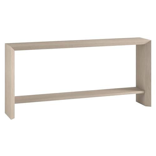 Henn&Hart 64" Modern Farmhouse Console Table, Sofa Table, Beech White - color: Beech White