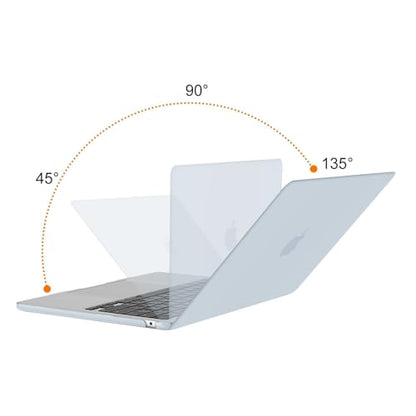 MOSISO Compatible with MacBook Air 13 inch Case M5 2026 M4 2025 M3 M2 2024-2022 A3449 A3240 A3113 A2681, Scratches-Resistant Protective Hard Shell for MacBook Air 13.6 inch Case, Baby Blue - color: Baby Blue