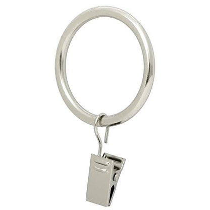 Ivilon Drapery Curtain Clip Rings - Clips Ring for Curtain Panels 1.7", Set of 14 - Brushed Nickel - color: Brushed Nickel, size: Set of 14 (1.7")