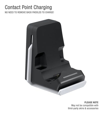 Foamy Lizard PS5 Controller Charger v2.0 Console & Wall Mount for Playstation 5 EDGE & DualSense Fast Charging Station Hanging Dock, Headphone Hook, LED, Overcharge Protection (PS5 White+Black) - color: PS5 White+Black