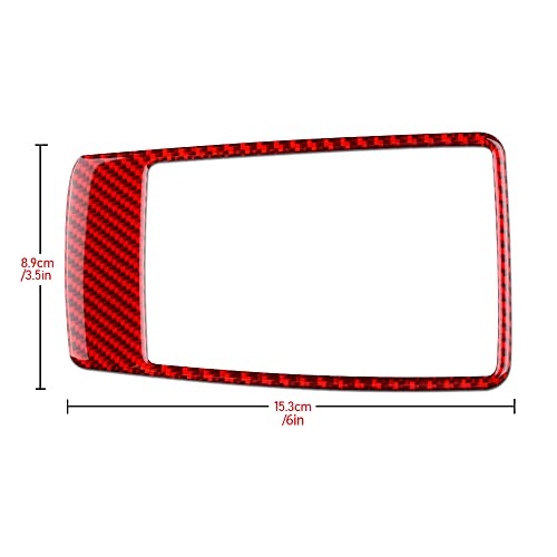 AIRSPEED Carbon Fiber Car Gear Shift Knob Panel Cover Center Console Sticker Interior Trim for Subaru Impreza 2017-2023 Crosstrek 2018-2023 Accessories (Red) - color: Center Panel Cover-Red