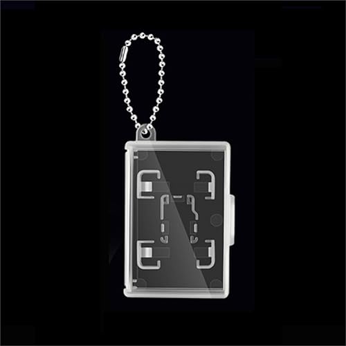 ASTONEY 10PCS Mini Game Card Cases with Keychain Compatible with Nintendo Switch 2 / Switch OLED / Switch / Switch Lite – Holds One Game Card and One Micro SD – Clear Portable Travel Storage Box - color: White