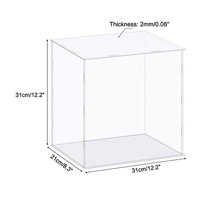 MECCANIXITY Acrylic Display Case Box Clear Dustproof Protection Showcase 12.2x8.3x12.2 Inch for Collectibles Display - size: 12.2x8.3x12.2 Inch