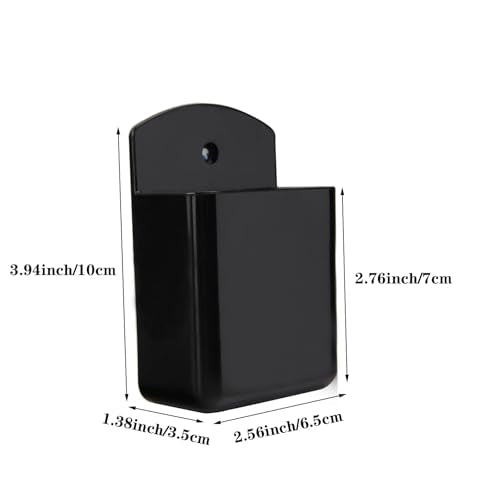 Pack of 4 Self Adhesive TV Air Conditioner Remote Control Holder Wall Mount Storage Box Organizer - color: Black, size: 4 Pack