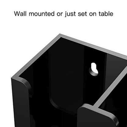Richboom Acrylic Coffee Cup and Lid Storage Organizer Holder, 2 Compartments, Black - color: Black