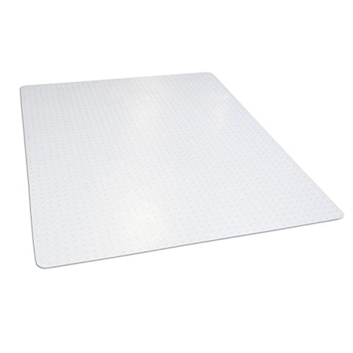 Dimex Office Chair Mat for Low‑Pile Carpet – 46" x 60" Clear Desk Floor Protector with Lip, Smooth Glide PVC - size: 46" x 60"