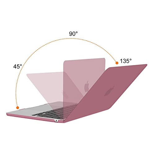 MOSISO Compatible with MacBook Air 13 inch Case M5 2026 M4 2025 M3 M2 2024-2022 A3449 A3240 A3113 A2681, Scratches-Resistant Protective Hard Shell for MacBook Air 13.6 inch Case, Dusty Rose - color: Dusty Rose