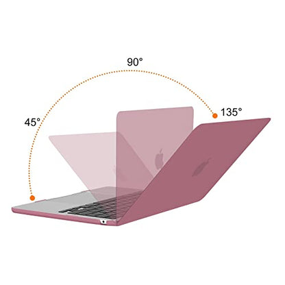 MOSISO Compatible with MacBook Air 13 inch Case M5 2026 M4 2025 M3 M2 2024-2022 A3449 A3240 A3113 A2681, Scratches-Resistant Protective Hard Shell for MacBook Air 13.6 inch Case, Dusty Rose - color: Dusty Rose