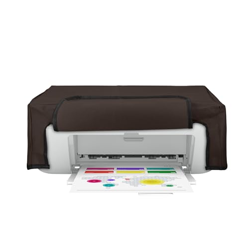 kwmobile Dust Cover Compatible with HP DeskJet 2755e / DeskJet 2720e / 2710e / 2820e / 2721e - Printer Case - Fabric Protector Cover - Chocolate - color: Chocolate