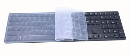 Silicone Keyboard Skin Cover Compatible for Dell Wireless Bluetooth Keyboard KM7321W, Dell Pro Keyboard KB500 & KM5221W (Clear) - color: Clear